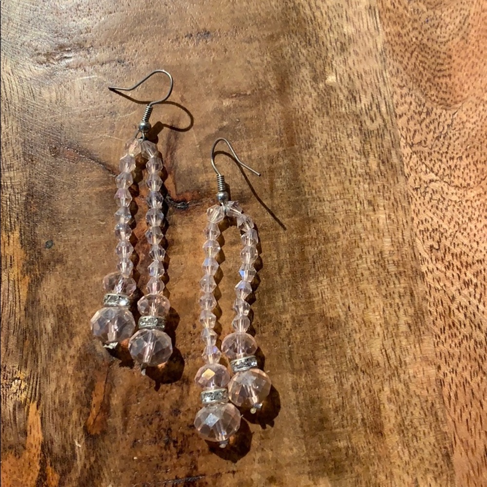 Pink handmade earrings